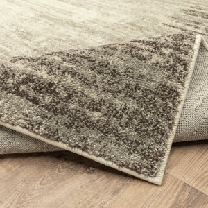Oriental Weavers Carson 0735A Industrial/Vintage Abstract Polypropylene Indoor Area Rug Beige/ Grey 9'10" x 12'10" C0735A300390ST