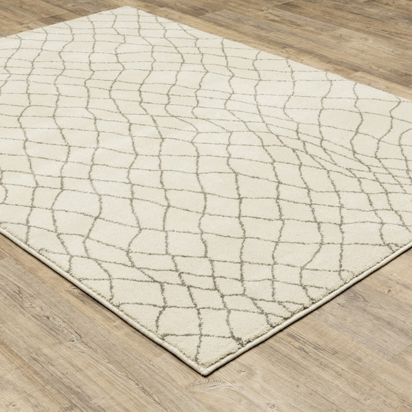 Oriental Weavers Carson 0738B Scandinavian/Global Geometric Polypropylene Indoor Area Rug Ivory/ Grey 9'10" x 12'10" C0738B300390ST