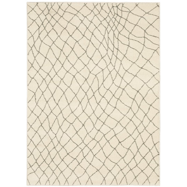 Oriental Weavers Carson 0738B Scandinavian/Global Geometric Polypropylene Indoor Area Rug Ivory/ Grey 9'10" x 12'10" C0738B300390ST