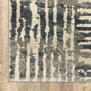 Oriental Weavers Carson 0745C Industrial/Contemporary Abstract Polypropylene Indoor Area Rug Blue/ Beige 9'10" x 12'10" C0745C300390ST