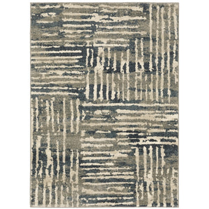 Oriental Weavers Carson 0745C Industrial/Contemporary Abstract Polypropylene Indoor Area Rug Blue/ Beige 9'10" x 12'10" C0745C300390ST