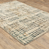 Oriental Weavers Carson 0748F Contemporary/Industrial Abstract Polypropylene Indoor Area Rug Beige/ Grey 9'10" x 12'10" C0748F300390ST