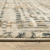 Oriental Weavers Carson 0748F Contemporary/Industrial Abstract Polypropylene Indoor Area Rug Beige/ Grey 9'10" x 12'10" C0748F300390ST