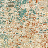Oriental Weavers Carson 9654B Contemporary/ Abstract Polypropylene Indoor Area Rug Blue/ Orange 9'10" x 12'10" C9654B300390ST