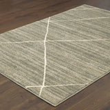 Oriental Weavers Carson 9661A Transitional/Contemporary Geometric Polypropylene Indoor Area Rug Grey/ Ivory 9'10" x 12'10" C9661A300390ST
