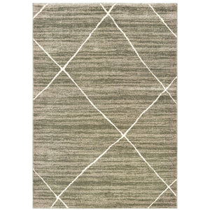 Oriental Weavers Carson 9661A Transitional/Contemporary Geometric Polypropylene Indoor Area Rug Grey/ Ivory 9'10" x 12'10" C9661A300390ST