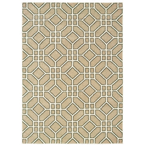 Oriental Weavers Carson 9669D Transitional/Mid-Century Modern Geometric Polypropylene Indoor Area Rug Sand/ Ivory 9'10" x 12'10" C9669D300390ST