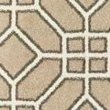 Oriental Weavers Carson 9669D Transitional/Mid-Century Modern Geometric Polypropylene Indoor Area Rug Sand/ Ivory 9'10" x 12'10" C9669D300390ST