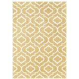 Oriental Weavers Carson 9672E Moroccan/Mid-Century Modern Geometric Polypropylene Indoor Area Rug Gold/ Ivory 9'10" x 12'10" C9672E300390ST