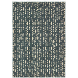 Oriental Weavers Carson 9673B Industrial/Contemporary Abstract Polypropylene Indoor Area Rug Blue/ Ivory 9'10" x 12'10" C9673B300390ST