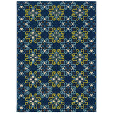 Oriental Weavers Caspian 3331L Casual/Global Floral Polypropylene Indoor/Outdoor Area Rug Blue/ Green 8'6" x 13' C3331L259396ST