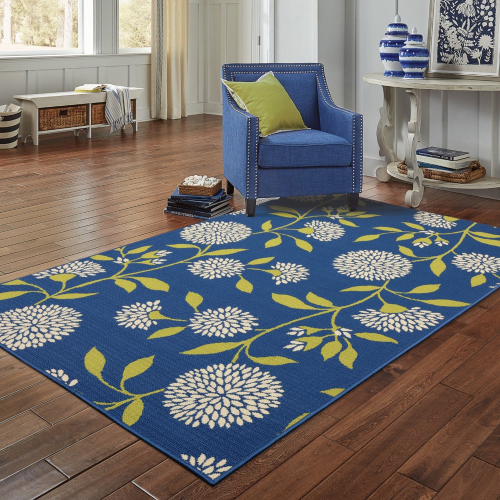 Oriental Weavers Caspian 8327L Transitional/Casual Floral Polypropylene Indoor/Outdoor Area Rug Blue/ Green 8'6" x 13' C8327L259396ST