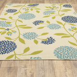 Oriental Weavers Caspian 8327Y Transitional/Casual Floral Polypropylene Indoor/Outdoor Area Rug Ivory/ Green 8'6" x 13' C8327Y259396ST