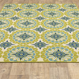 Oriental Weavers Caspian 8328W Transitional/Casual Floral Polypropylene Indoor/Outdoor Area Rug Green/ Ivory 8'6" x 13' C8328W259396ST