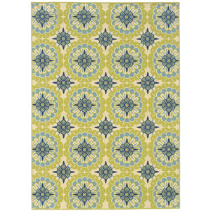 Oriental Weavers Caspian 8328W Transitional/Casual Floral Polypropylene Indoor/Outdoor Area Rug Green/ Ivory 8'6" x 13' C8328W259396ST