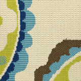 Oriental Weavers Caspian 859J6 Bohemian/Global Medallion Polypropylene Indoor/Outdoor Area Rug Ivory/ Green 8'6" x 13' C859J6259396ST