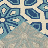 Oriental Weavers Caspian 969W6 Global/Transitional Geometric Polypropylene Indoor/Outdoor Area Rug Ivory/ Blue 8'6" x 13' C396W6259396ST