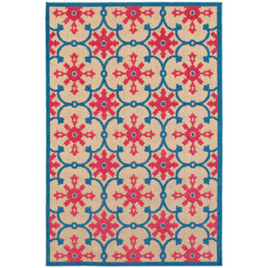 Oriental Weavers Cayman 190L9 Transitional/Contemporary Floral Polypropylene Indoor/Outdoor Area Rug Pink/Blue 9'10" x 12'10" C190L9300390ST