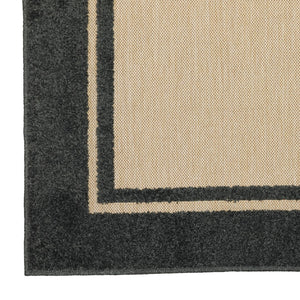 Oriental Weavers Cayman 5594K Classic/Casual Border Polypropylene Indoor/Outdoor Area Rug Sand/ Charcoal 9'10" x 12'10" C5594K300390ST