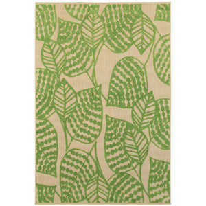 Oriental Weavers Cayman 566F9 Tropical/ Floral Polypropylene Indoor/Outdoor Area Rug Sand/ Green 9'10" x 12'10" C566F9300390ST