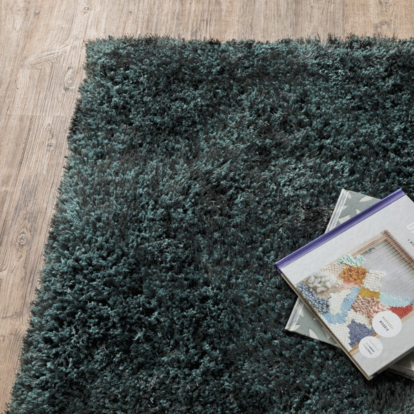 Oriental Weavers Cosmo 81102 Shag/Contemporary Solid Polyester Indoor Area Rug Charcoal 5' x 7' C81102152213ST