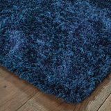Oriental Weavers Cosmo 81106 Shag/Contemporary Solid Polyester Indoor Area Rug Blue 10' x 13' C81106305396ST