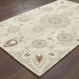 Oriental Weavers Craft 93000 Scandinavian/Global Floral Wool Indoor Area Rug Sand/ Ash 10' x 13' C93000304396ST