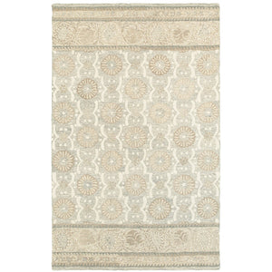 Oriental Weavers Craft 93002 Scandinavian/Global Floral Wool Indoor Area Rug Ash/ Sand 8' x 10' C93002243304ST