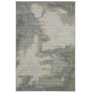 Oriental Weavers Cyprus 2101B Contemporary/Modern Abstract Polypropylene Indoor/Outdoor Area Rug Grey/ Blue 9'10" x 12'10" C2101B300390ST