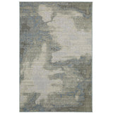 Oriental Weavers Cyprus 2101B Contemporary/Modern Abstract Polypropylene Indoor/Outdoor Area Rug Grey/ Blue 9'10" x 12'10" C2101B300390ST