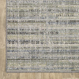 Oriental Weavers Cyprus 2102E Contemporary/Modern Striped Polypropylene Indoor/Outdoor Area Rug Blue/ Green 9'10" x 12'10" C2102E300390ST