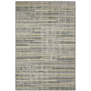 Oriental Weavers Cyprus 2102E Contemporary/Modern Striped Polypropylene Indoor/Outdoor Area Rug Blue/ Green 9'10" x 12'10" C2102E300390ST