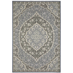 Oriental Weavers Cyprus 228C4 Traditional/Persian Oriental Polypropylene Indoor/Outdoor Area Rug Blue/ Sage 9'10" x 12'10" C228C4300390ST