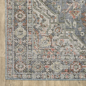Oriental Weavers Cyprus 429Q4 Traditional/Persian Medallion Polypropylene Indoor/Outdoor Area Rug Grey/ Multi 9'10" x 12'10" C429Q4300390ST