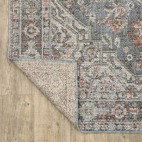 Oriental Weavers Cyprus 429Q4 Traditional/Persian Medallion Polypropylene Indoor/Outdoor Area Rug Grey/ Multi 9'10" x 12'10" C429Q4300390ST