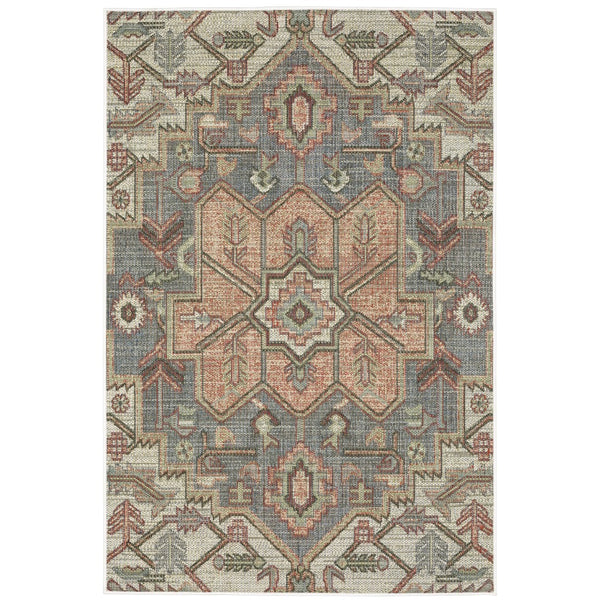 Oriental Weavers Cyprus 5606B Tribal/Oriental Tribal Polypropylene Indoor/Outdoor Area Rug Blue/ Multi 9'10" x 12'10" C5606B300390ST