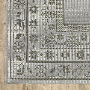 Oriental Weavers Cyprus 6153N Casual/Traditional Border Polypropylene Indoor/Outdoor Area Rug Beige/ Grey 9'10" x 12'10" C6153N300390ST