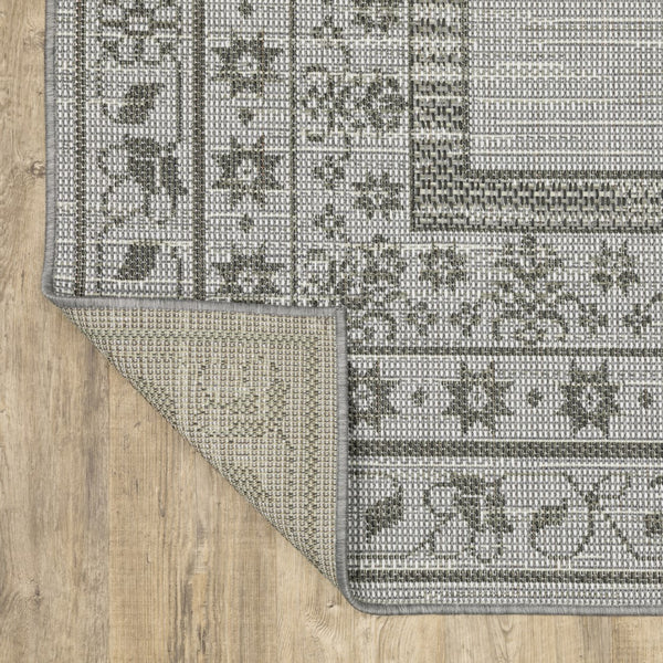 Oriental Weavers Cyprus 6153N Casual/Traditional Border Polypropylene Indoor/Outdoor Area Rug Beige/ Grey 9'10" x 12'10" C6153N300390ST