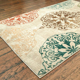 Oriental Weavers Dawson 8522B Contemporary/ Oriental Polypropylene Indoor Area Rug Beige/ Multi 9'10" x 12'10" D8522B300390ST