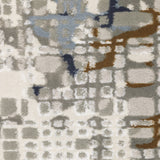 Oriental Weavers Easton 011E3 Contemporary/Industrial Abstract Polypropylene, Polyester Indoor Area Rug Blue/ Ivory 9'10" x 12'10" E011E3300394ST