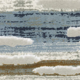 Oriental Weavers Easton 4514E Contemporary/Casual Abstract Polypropylene, Polyester Indoor Area Rug Grey/ Blue 6'7" x 9'6" E4514E200296ST