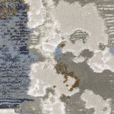 Oriental Weavers Easton 4518X Contemporary/Casual Abstract Polypropylene, Polyester Indoor Area Rug Grey/ Blue 9'10" x 12'10" E4518X300394ST