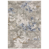 Oriental Weavers Easton 7111F Contemporary/Traditional Abstract Polypropylene, Polyester Indoor Area Rug Grey/ Blue 9'10" x 12'10" E7111F300394ST