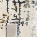 Oriental Weavers Easton 8111X Industrial/Contemporary Abstract Polypropylene, Polyester Indoor Area Rug Grey/ Blue 9'10" x 12'10" E8111X300394ST