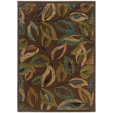 Oriental Weavers Emerson 1999A Contemporary/Transitional Botanical Polypropylene Indoor Area Rug Brown/ Green 10' x 13' E1999A305396ST