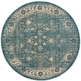 Oriental Weavers Empire 114L4 Traditional/Vintage Oriental Polypropylene, Polyester Indoor Area Rug Blue/ Ivory 7'10" Round E114L4240RDST