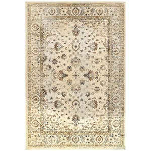 Oriental Weavers Empire 114W4 Traditional/Vintage Oriental Polypropylene, Polyester Indoor Area Rug Ivory/ Gold 9'10" x 12'10" E114W4300390ST