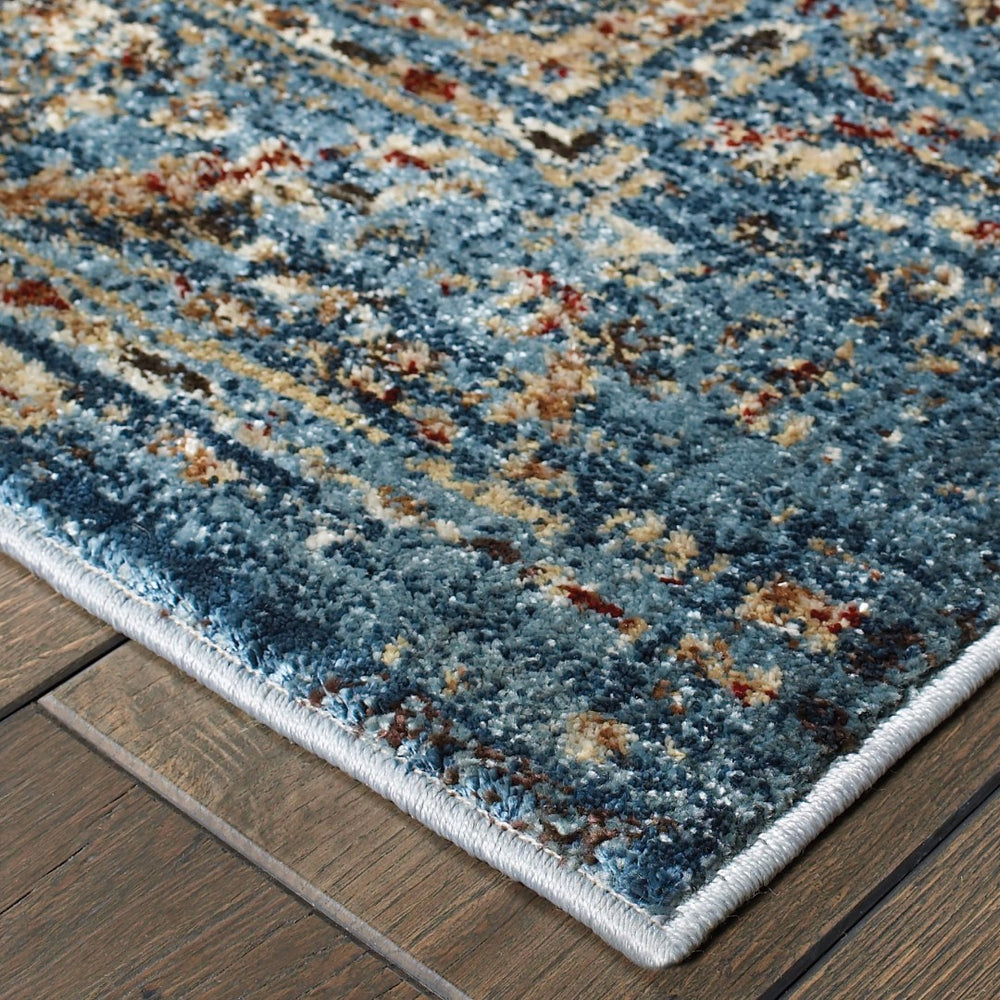 Oriental Weavers Empire 4440L Traditional/ Oriental Polypropylene, Polyester Indoor Area Rug Blue/ Navy 9'10" x 12'10" E4440L300390ST