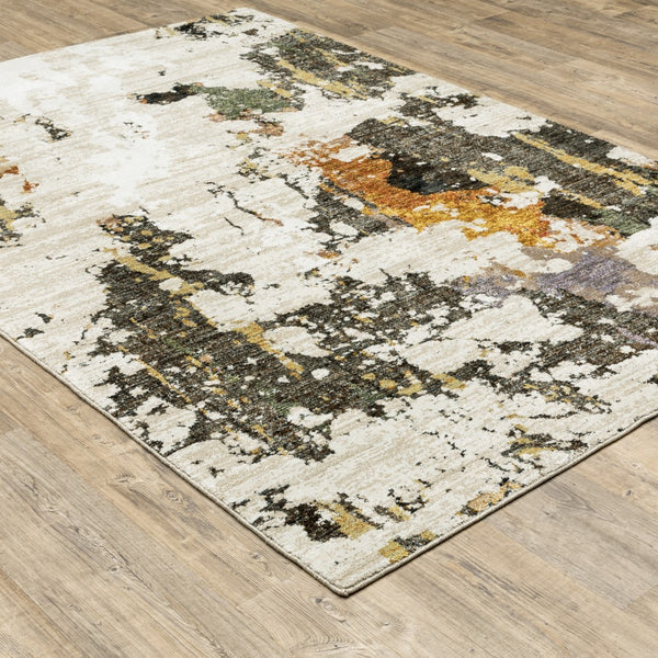 Oriental Weavers Evolution 7770J Contemporary/ Abstract Nylon, Polypropylene Indoor Area Rug Beige/ Charcoal 10' x 13'2" E7770J305400ST