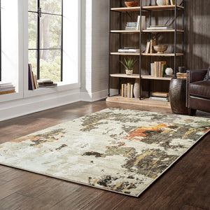 Oriental Weavers Evolution 7770J Contemporary/ Abstract Nylon, Polypropylene Indoor Area Rug Beige/ Charcoal 10' x 13'2" E7770J305400ST